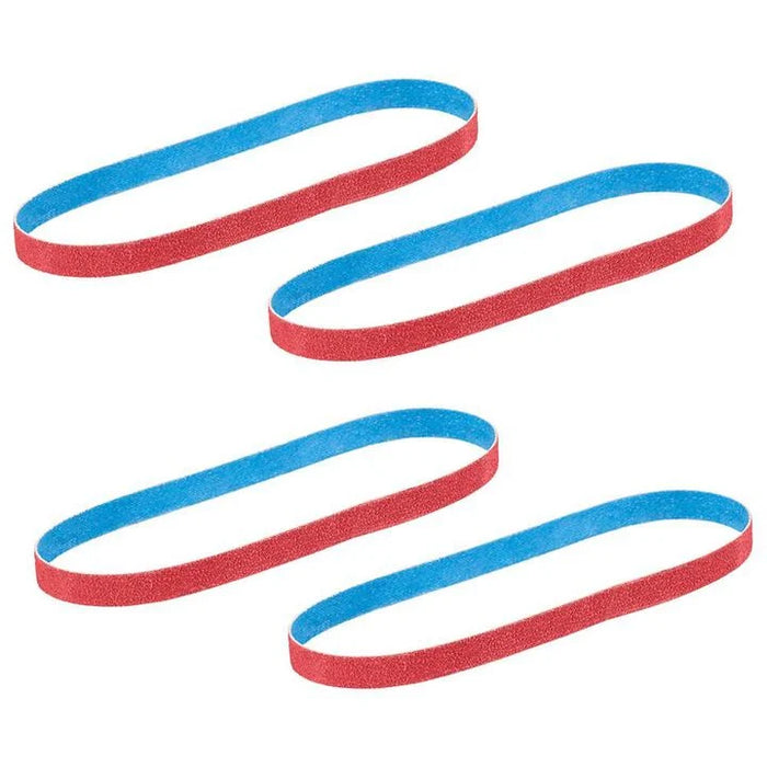 Milwaukee 1/2 Inch x 18 Inch 40/60/80/120 Grit Bandfile Belts 4 Pack Variety