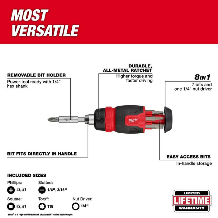 14-in-1 and 8-in-1 Compact Ratcheting Multi-Bit Screwdriver