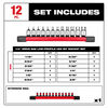 12pc 1/4” Drive Low-Profile Hex Bit Socket Set - SAE, 48-22-9544