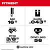 Milwaukee 16inch Chainsaw Guide Bar 48-09-3001