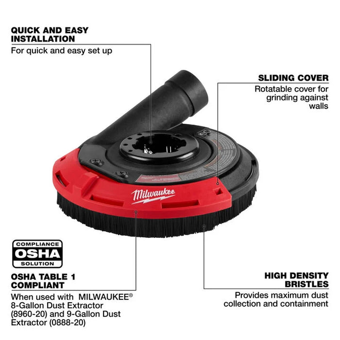 Milwaukee 4-1/2 Inch - 5 Inch Surface Grinding Dust Shroud 49-40-6200