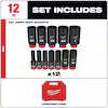 SHOCKWAVE™ SHOCKWAVE 3/8 in. Drive Deep Well 6 Point Impact Socket Set (12-Piece)