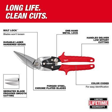 Milwaukee Left Offset Long Cut Aviation Snips  48-22-4568