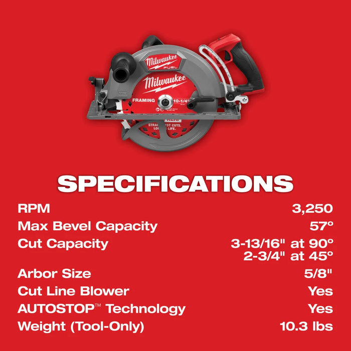 Milwaukee M18 FUEL 10-1/4-in. Rear Handle Circular Saw 3026-20