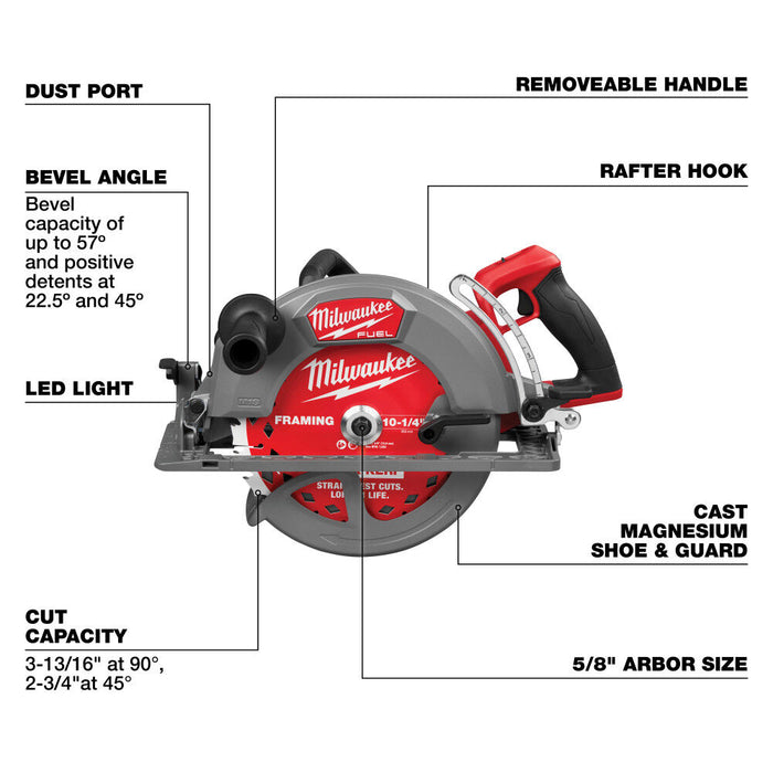 Milwaukee M18 FUEL 10-1/4-in. Rear Handle Circular Saw 3026-20