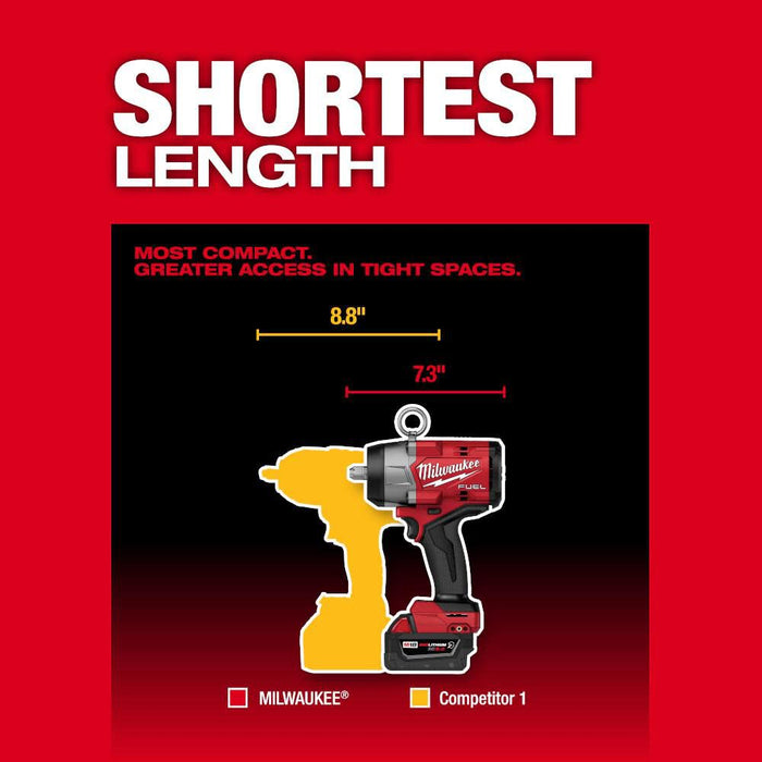 M18 FUEL™ 1/2" High Torque Impact Wrench w/ Pin Detent, 2966-20