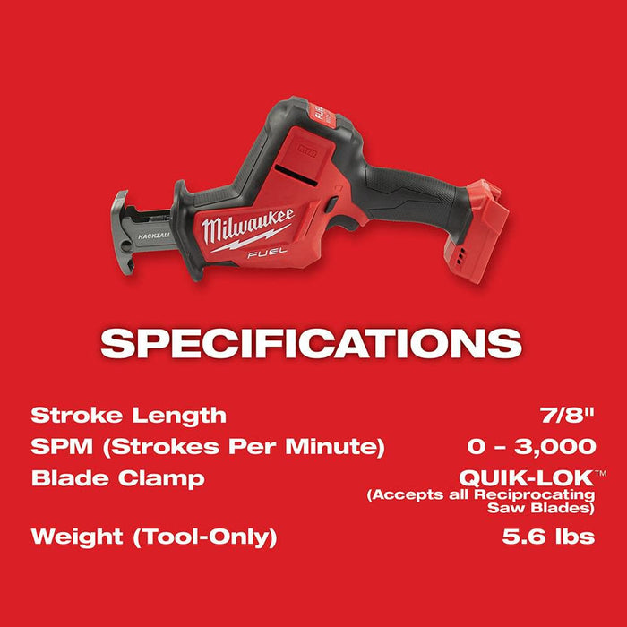 Milwaukee M18 FUEL HACKZALL Reciprocating Saw (Bare Tool), 2719-20