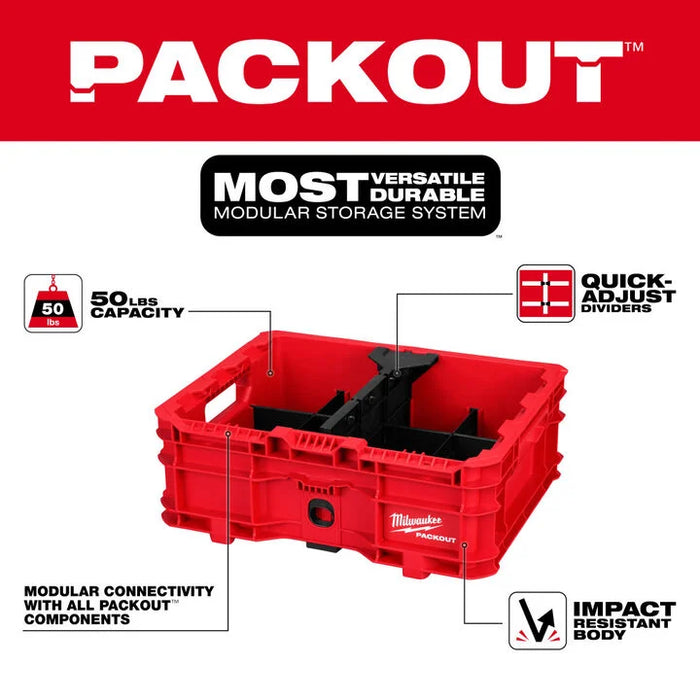 Milwaukee PACKOUT Low-Profile Crate 48-22-8438