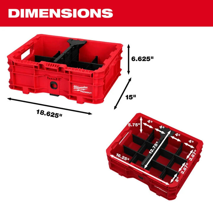 Milwaukee PACKOUT Low-Profile Crate 48-22-8438
