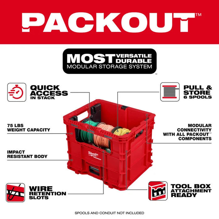 Milwaukee PACKOUT Wire Pulling XL Crate   48-22-8043
