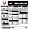 43PC SHOCKWAVE™ Impact Duty Driver Bit Auto Set, 48-32-4033