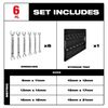 6pc Double End Flare Nut Wrench Set - Metric, 48-22-9471