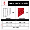 5pc Double End Flare Nut Wrench Set - SAE, 48-22-9470
