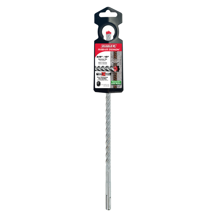 Diablo DMAPL4160 3/8" x 10" x 12" Rebar Demon™ SDS-Plus 4-Cutter Full Carbide Head Hammer Drill Bit - Package image