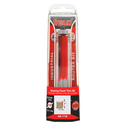 Freud 42-116 1/2" (Dia.) Bearing Flush Trim Bit - Package image