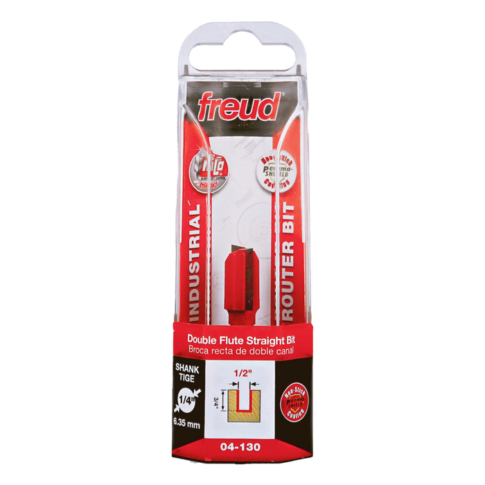 Freud 04-130 1/2" (Dia.) Double Flute Straight Bit - Package image