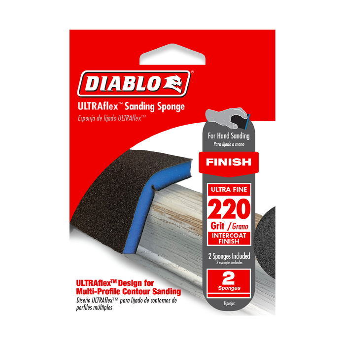Diablo DFPFLEXMFN02G 220-Grit ULTRAflex™ Sanding Sponges (2-pk) - Package image