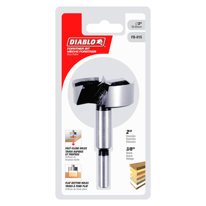 Diablo FB-015 2" Forstner Bit for Wood - Package image