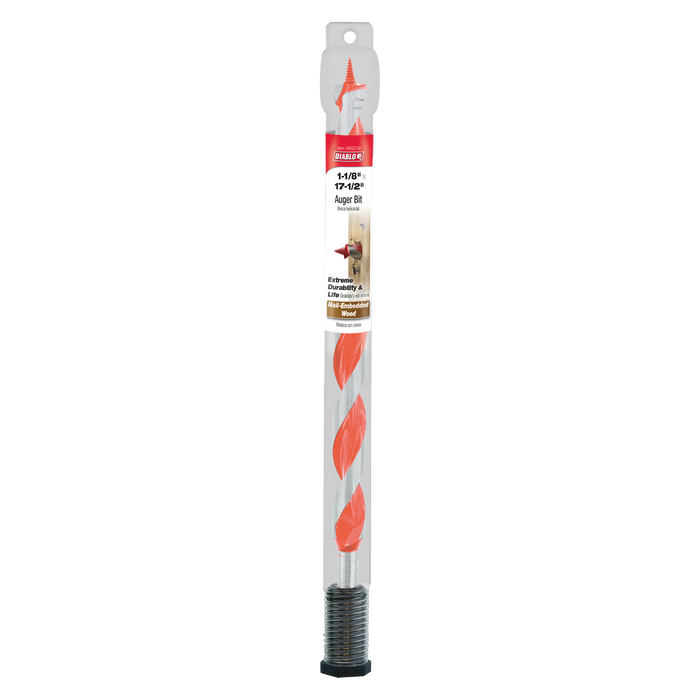 Diablo DAG3130 1-1/8" x 17-1/2" Auger Bit for Wood & Nail-Embedded Wood - Package image