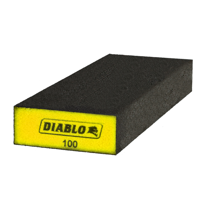 Diablo DFBBLOCBFN01G 8" x 2-3/4" x 1" 100-Grit Extended Flat Edge Sanding Sponge - Main image