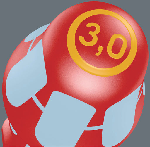 Wera 3160 i VDE Insulated screwdriver for slotted screws, stainless, 0.6 x 3.5 x 100 mm 05022730001, view 2