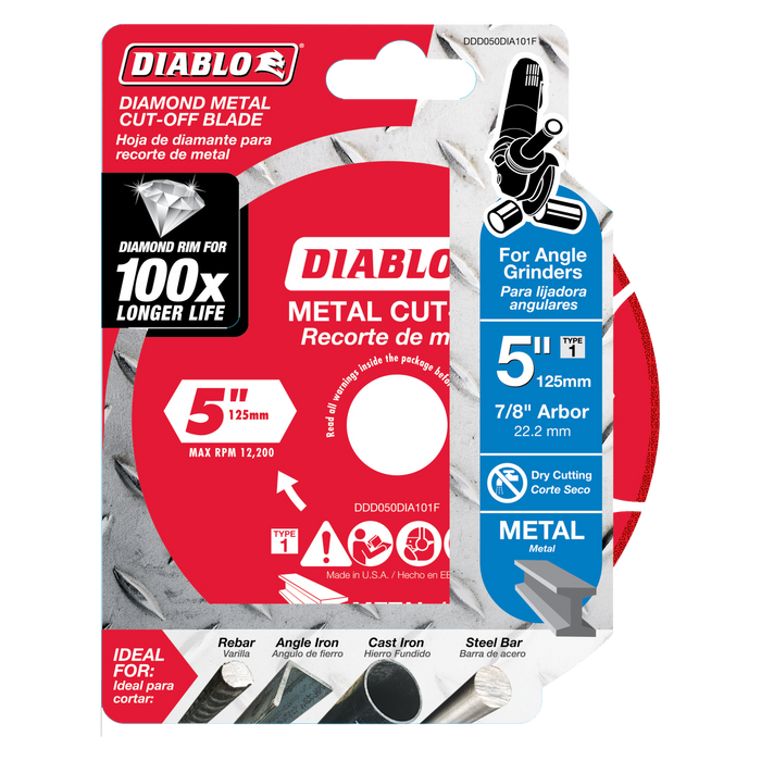 Diablo DDD050DIA101F 5" Diamond Metal Cut-Off Disc - Package image