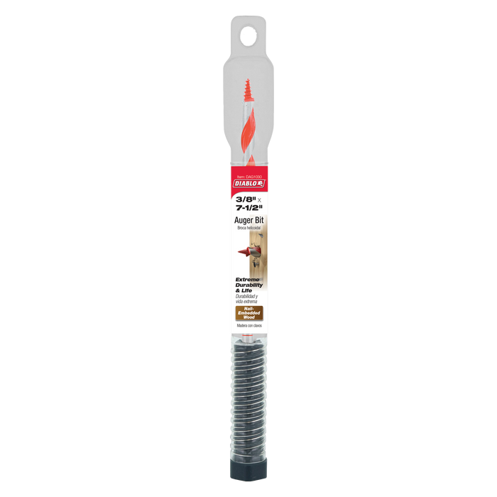 Diablo DAG1030 3/8" x 7-1/2" Auger Bit for Wood & Nail-Embedded Wood - Package image