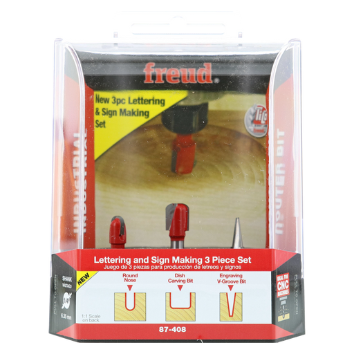 Freud 87-408 3-PieceCNC Lettering & Sign Making Set - Package image