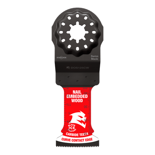 Oscillating Multi-Tool Blades Nail-Embedded Wood