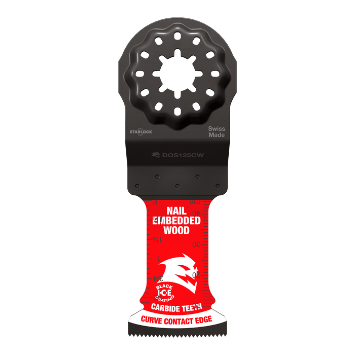 Oscillating Multi-Tool Blades Nail-Embedded Wood