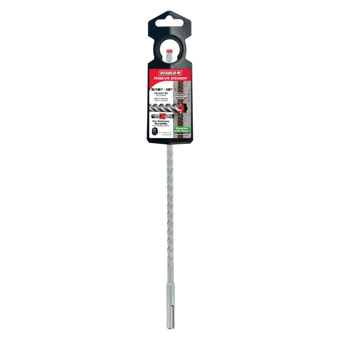Diablo DMAPL4120 5/16" x 10" x 12" Rebar Demon™ SDS-Plus 4-Cutter Full Carbide Head Hammer Drill Bit - Package image