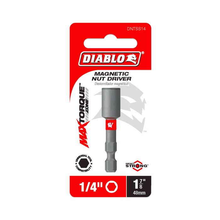 Diablo DNTSS14 1/4" x 1-7/8" Magnetic Nut Driver - Package image