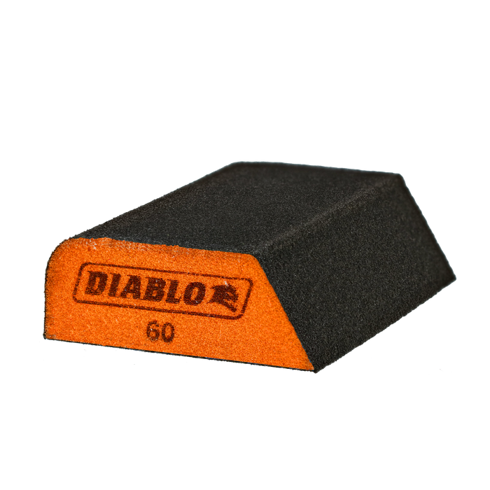 Diablo DFBCOMBMED01G 4" x 2-3/4" x 1" 60-Grit Dual-Edge Sanding Sponge - Main image