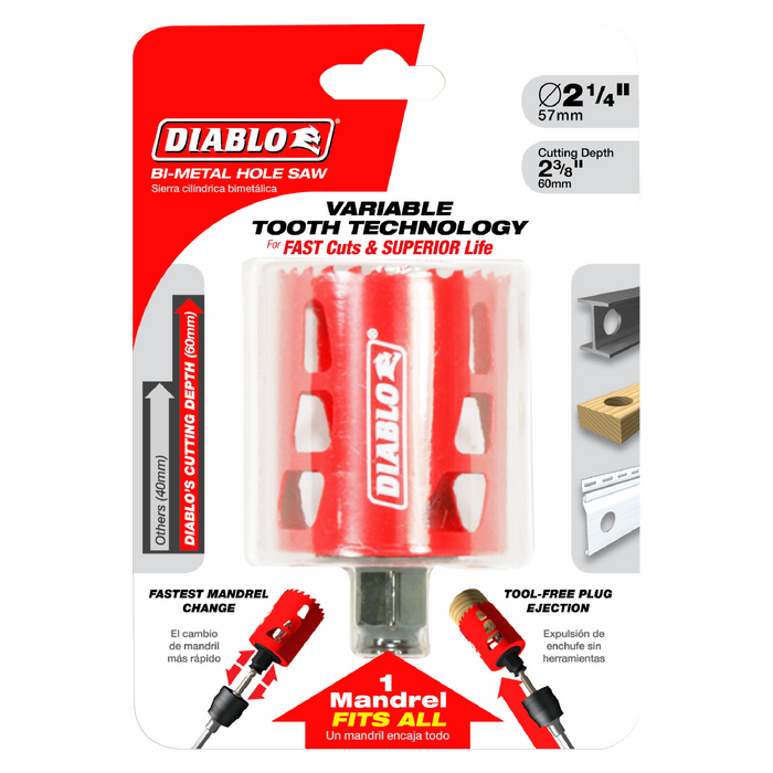 Diablo DHS2250 2-1/4" Bi-Metal Hole Saw - Package image