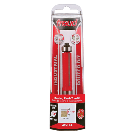 Freud 42-114 1/2" (Dia.) Bearing Flush Trim Bit - Package image