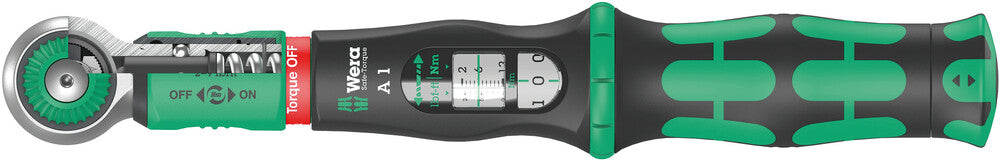 Safe-Torque A 1 torque wrench with 1/4" square head drive, 2-12 Nm