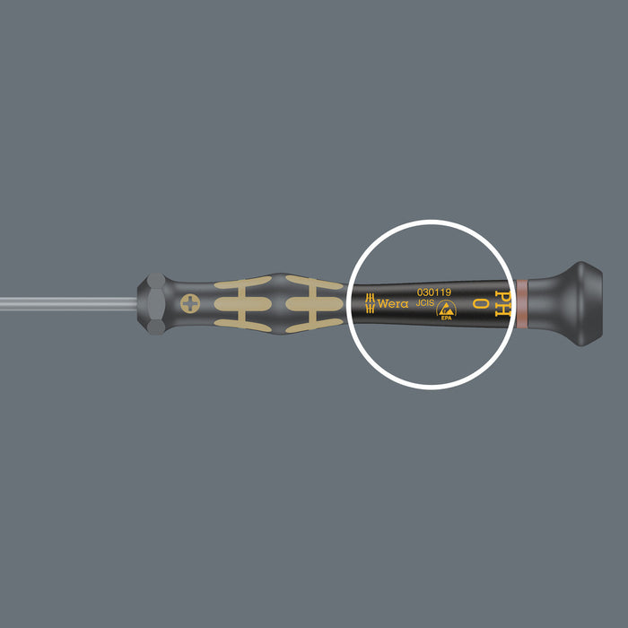 Wera 1567 TORX® BO ESD Kraftform Micro screwdriver for tamper-proof TORX® screws, TX 6 BO x 60 mm 05030113001, view 6