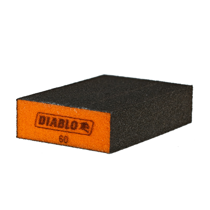 Diablo DFBBLOCMED01G 4" x 2-3/4" x 1" 60-Grit Flat Edge Sanding Sponge - Main image