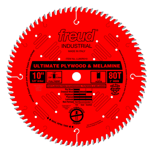 Freud LU80R010 10" Ultimate Plywood & Melamine Blade - Main image