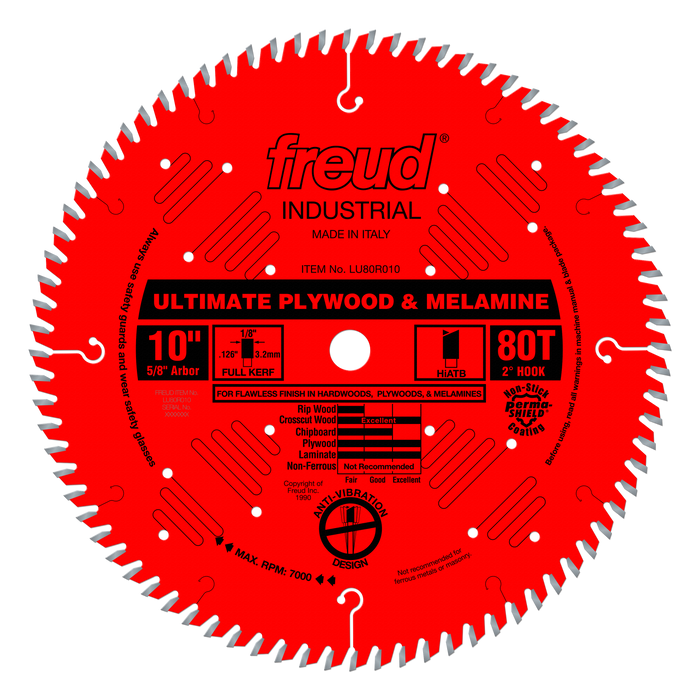 Freud LU80R010 10" Ultimate Plywood & Melamine Blade - Main image