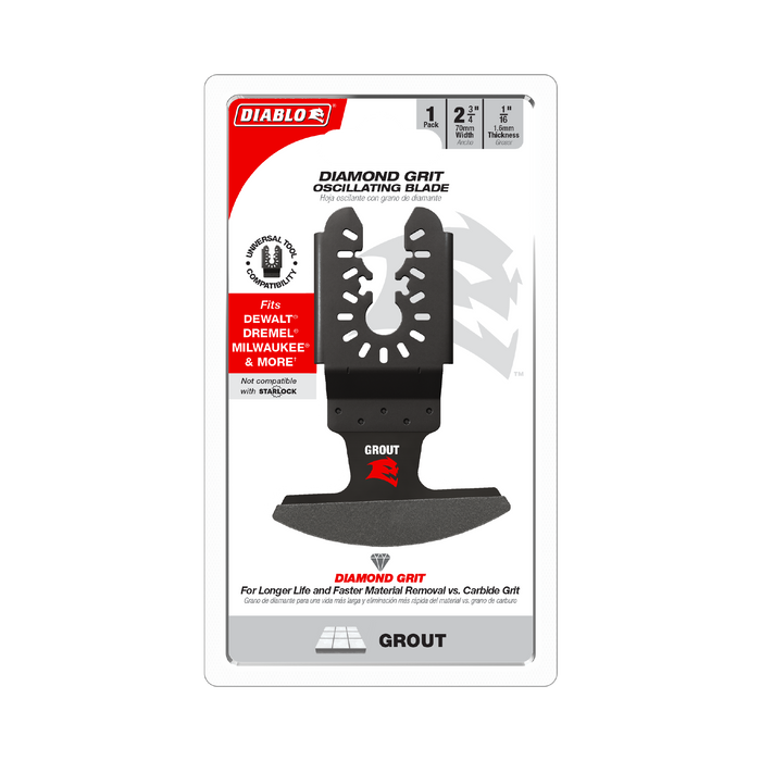 Diablo DOU16DGX Universal Fit Diamond Grit Oscillating Blade for Grout - Package image