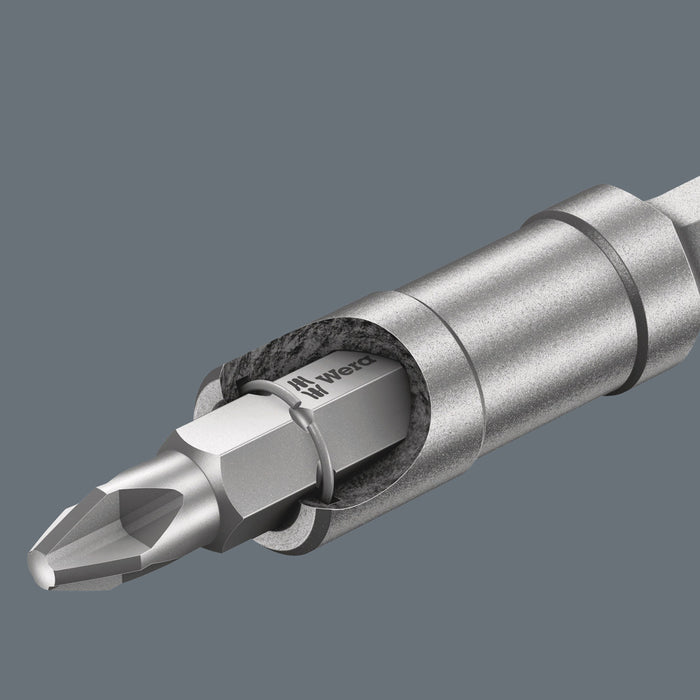 Wera 899/4/1 S Universal Bit Holder with strong retaining ring, 1/4" x 75 mm 05160924001, view 3