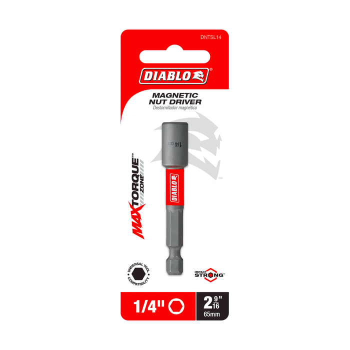 Diablo DNTSL14 1/4" x 2-9/16" Magnetic Nut Driver - Package image
