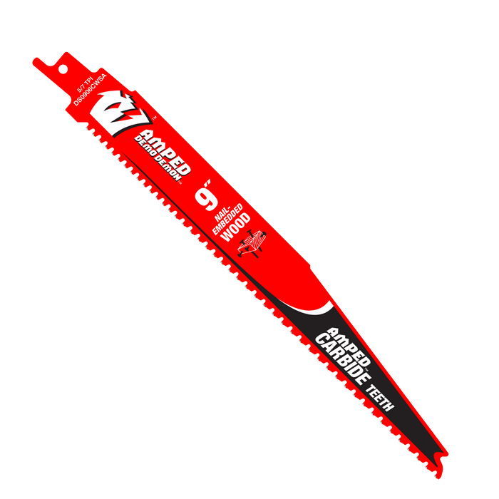 Diablo DS0906CWSA 9" 5/7 TPI AMPED™ Demo Demon™ Carbide Teeth Reciprocating Saw Blade for Nail-Embedded Wood - Main image