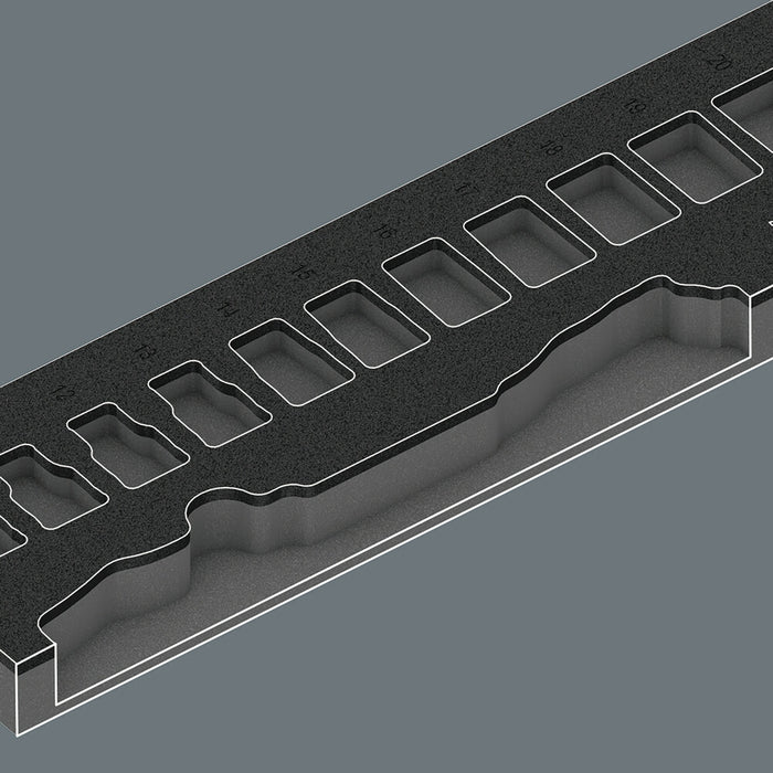 Wera 9722 Foam insert 8000 C Zyklop 1/2" ratchet set 1, 31 pieces 05150112001, view 2
