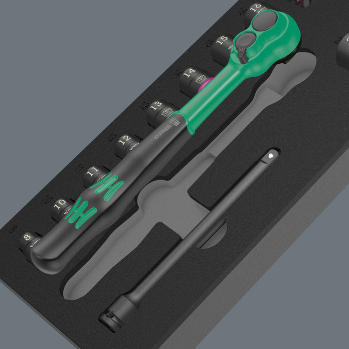 Wera 9724 Foam insert 8010 B Zyklop Comfort ratchet set 1, 3/8", 16 pieces 05150114001, view 3