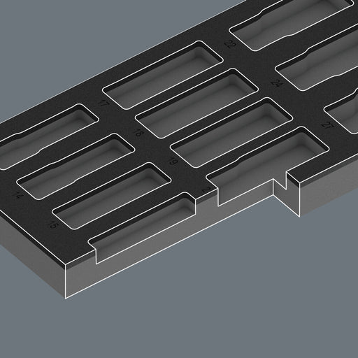 Wera 9725 Foam insert Zyklop C, 1/2", Impaktor Deep socket set 1, 11 pieces 05150115001, view 2