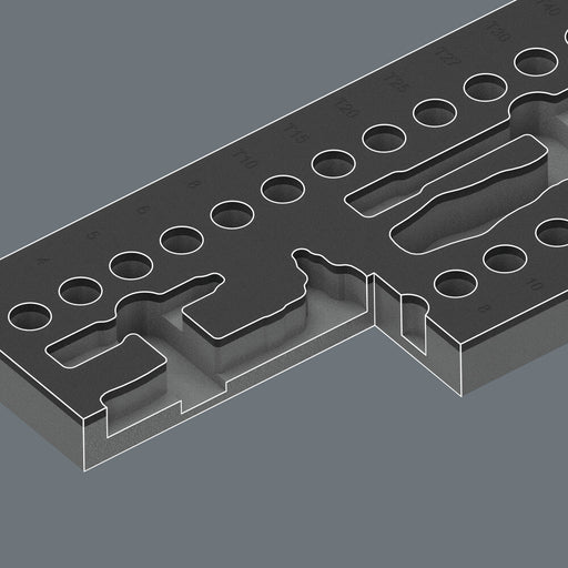 Wera 9727 Foam insert 8007 A VDE Zyklop VDE ratchet set 1, 1/4", 30 pieces 05150117001, view 2