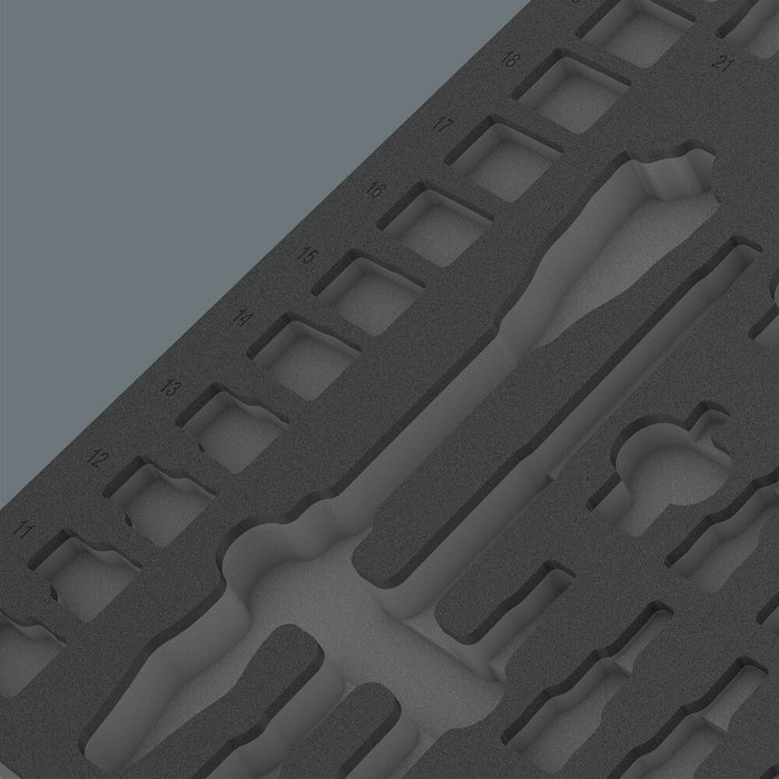 Wera 9822 Foam insert 8000 C Zyklop 1/2" ratchet set 1, empty, 344 x 30 x 392 mm 05137322001, view 3