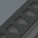 Wera 9823 Foam insert Zyklop B 3/8" bit socket set 1, empty, 172 x 30 x 392 mm 05137323001, view 3